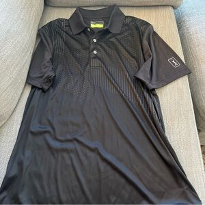 PGA Tour Pro Series Black  Polo Shirt Medium Men's Athletic Fit